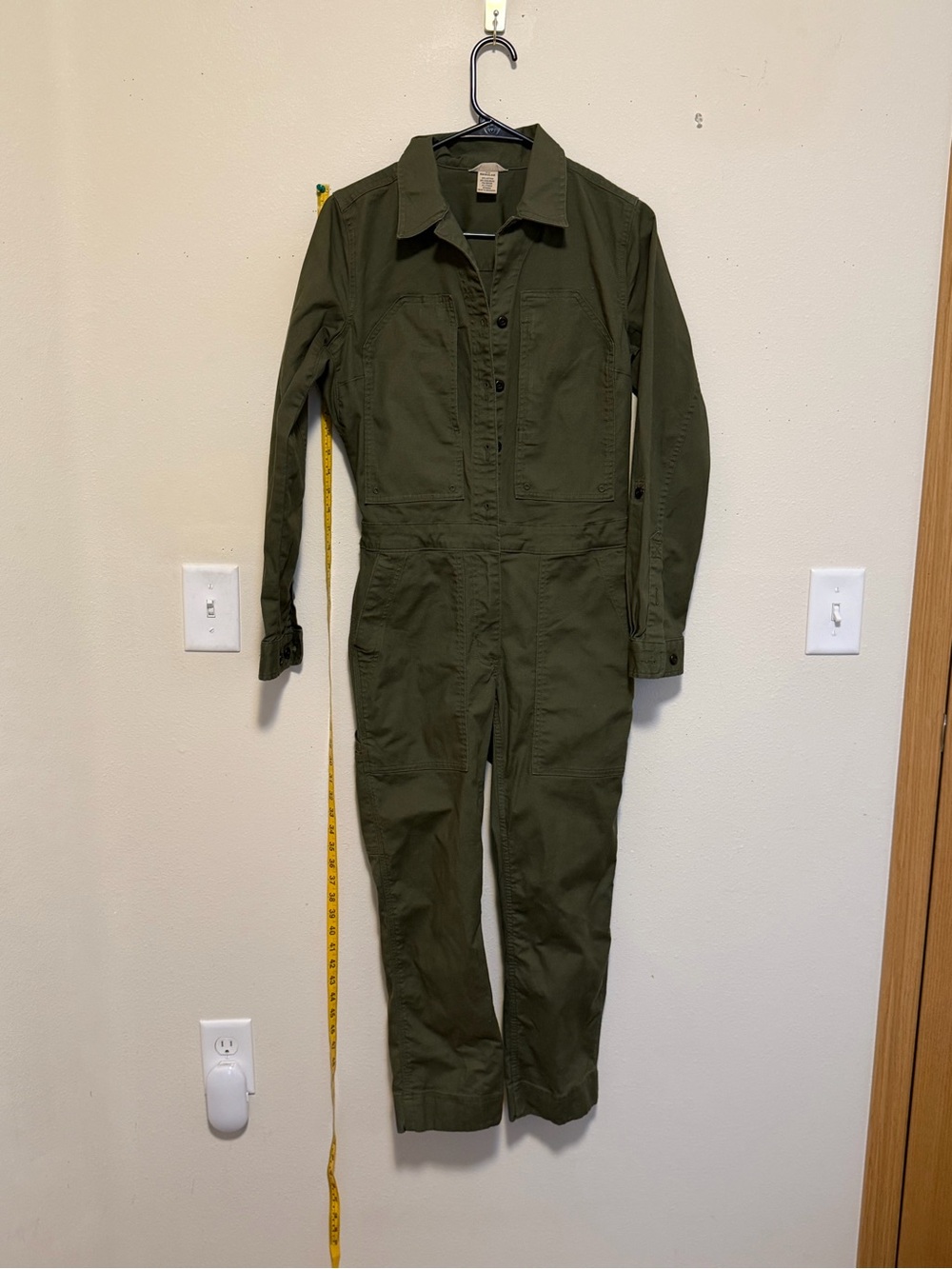 Duluth Trading Co Olive Green Utility Jumpsuit XS Regular CoolMax